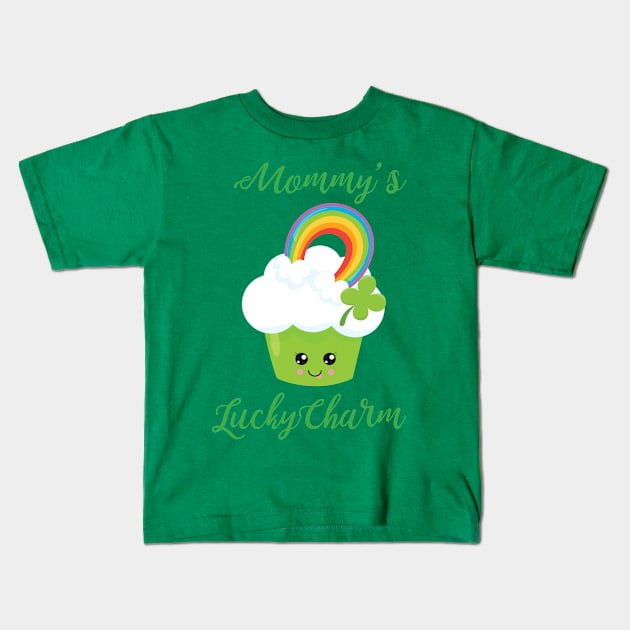 Mommy's lucky charm2 Kids T-Shirt by TealFeatherCreations1